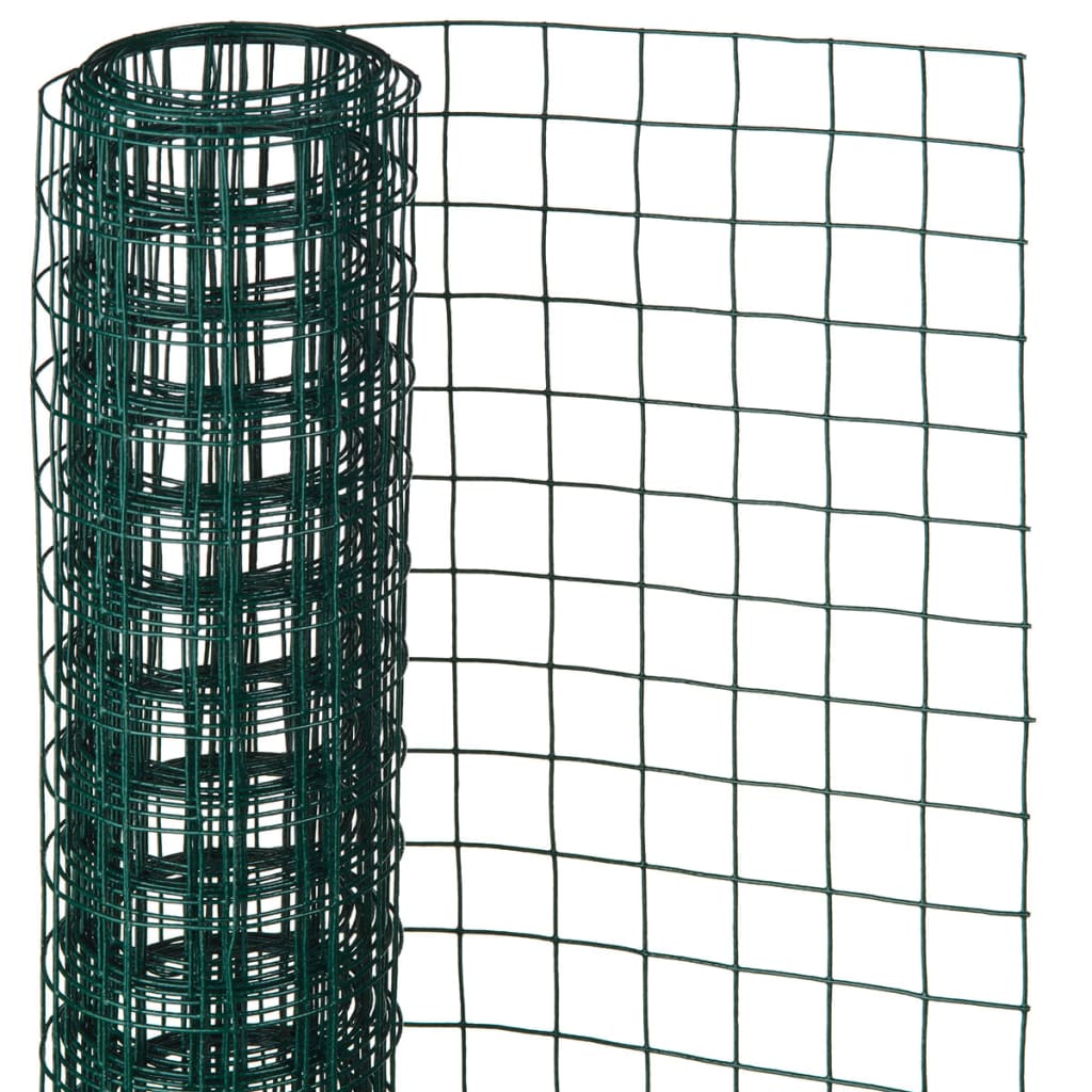 Nature Rede arame quadrada 1x5 m 25 mm aço revestido a plástico verde