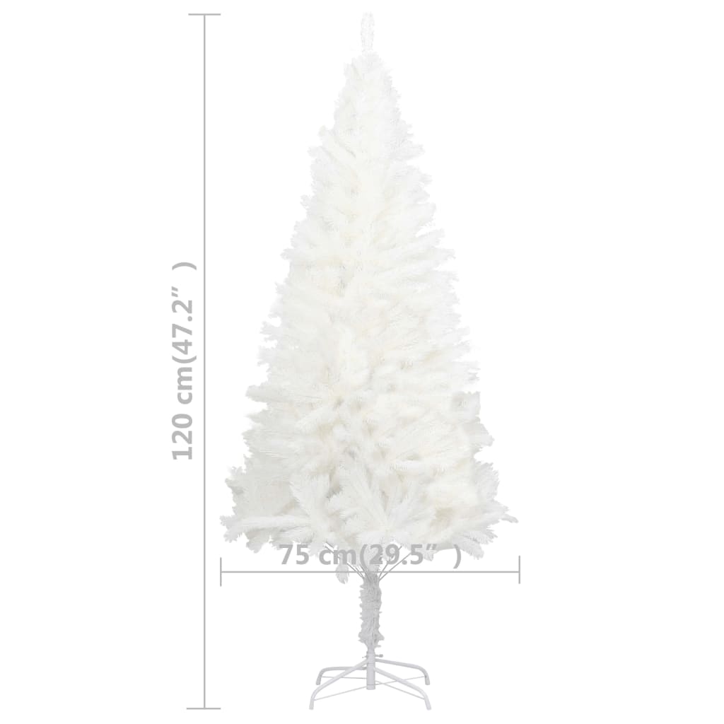 vidaXL Árvore Natal artificial pré-iluminada 120 cm branco