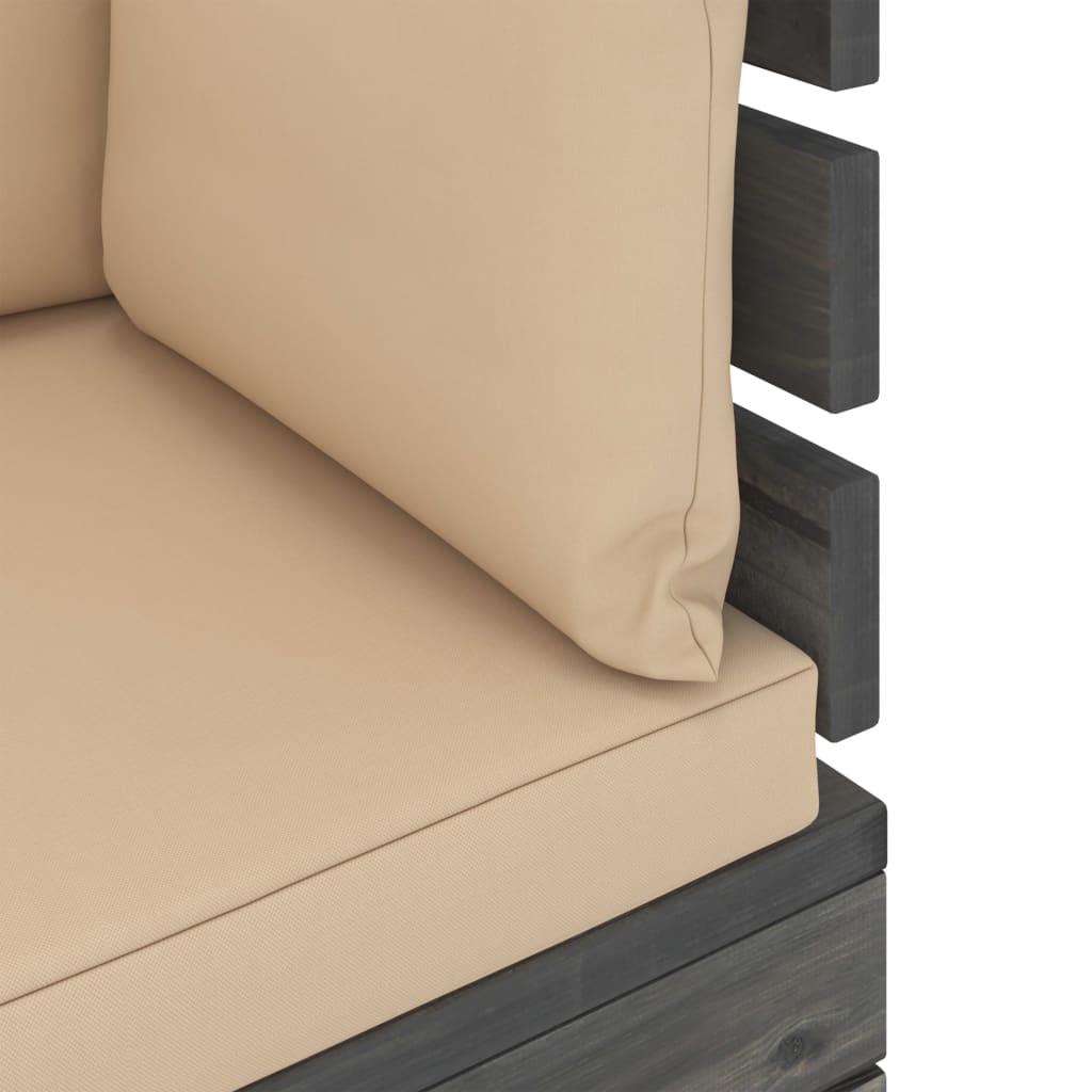 vidaXL 11 pcs conjunto lounge de paletes com almofadões pinho maciço