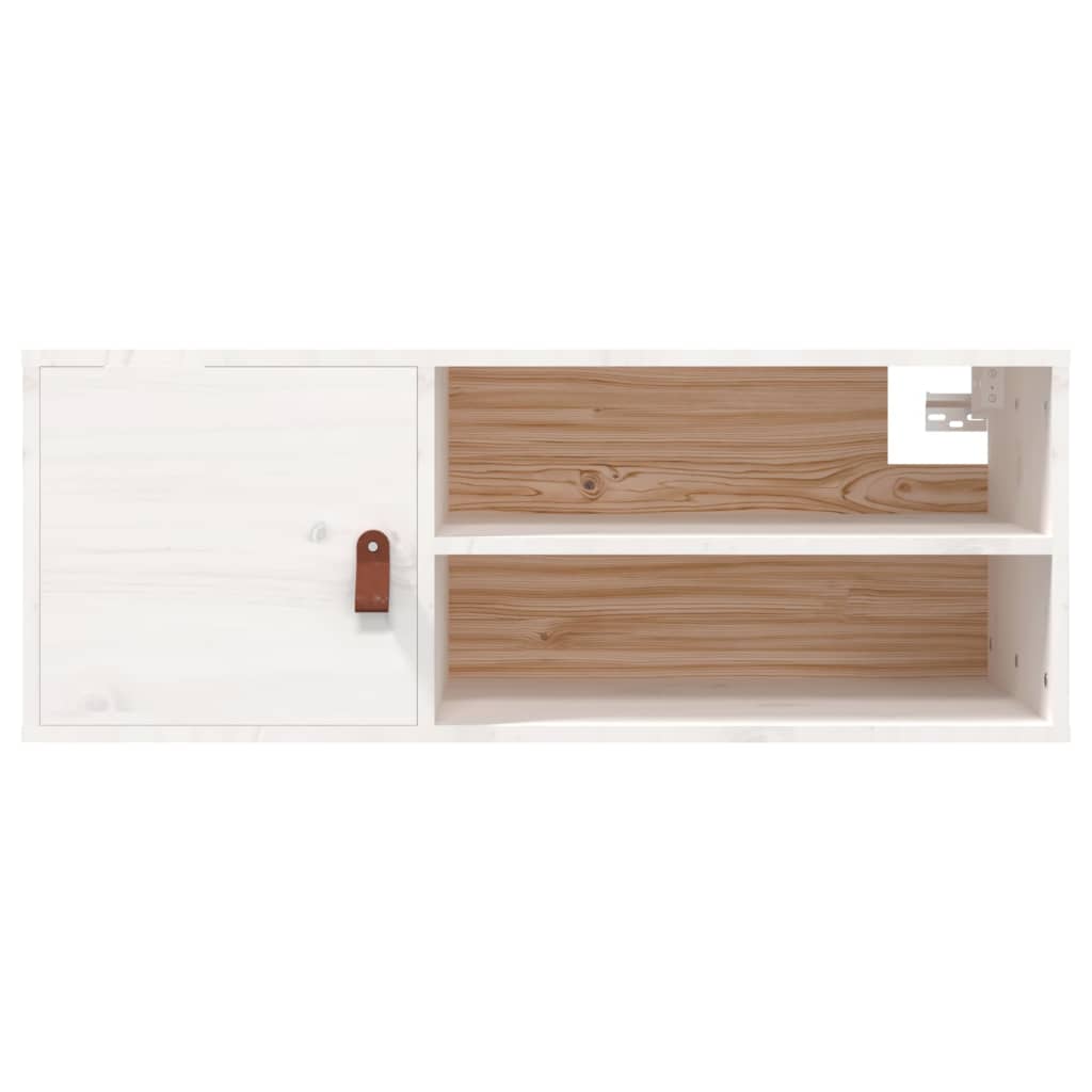 vidaXL Armário de parede 80x30x30 cm madeira de pinho maciça branco
