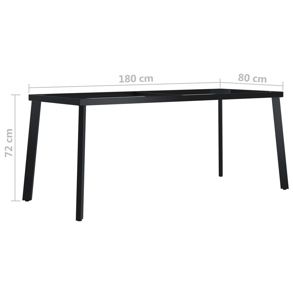 vidaXL Pernas para mesa de jantar estrutura em V 180x80x72 cm