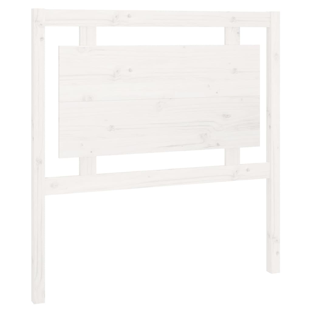 vidaXL Cabeceira de cama 95,5x4x100 cm madeira de pinho maciça branco