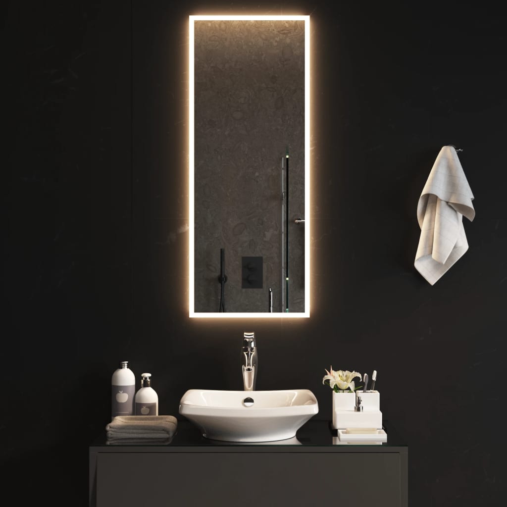 vidaXL Espelho de casa de banho com luzes LED 40x100 cm