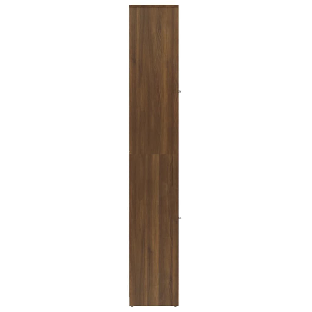 vidaXL Armário WC 30x30x183,5cm derivados de madeira carvalho castanho