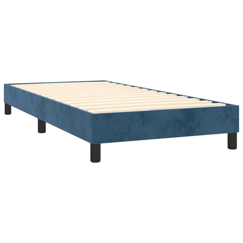 vidaXL Estrutura de cama 80x200 cm veludo azul-escuro