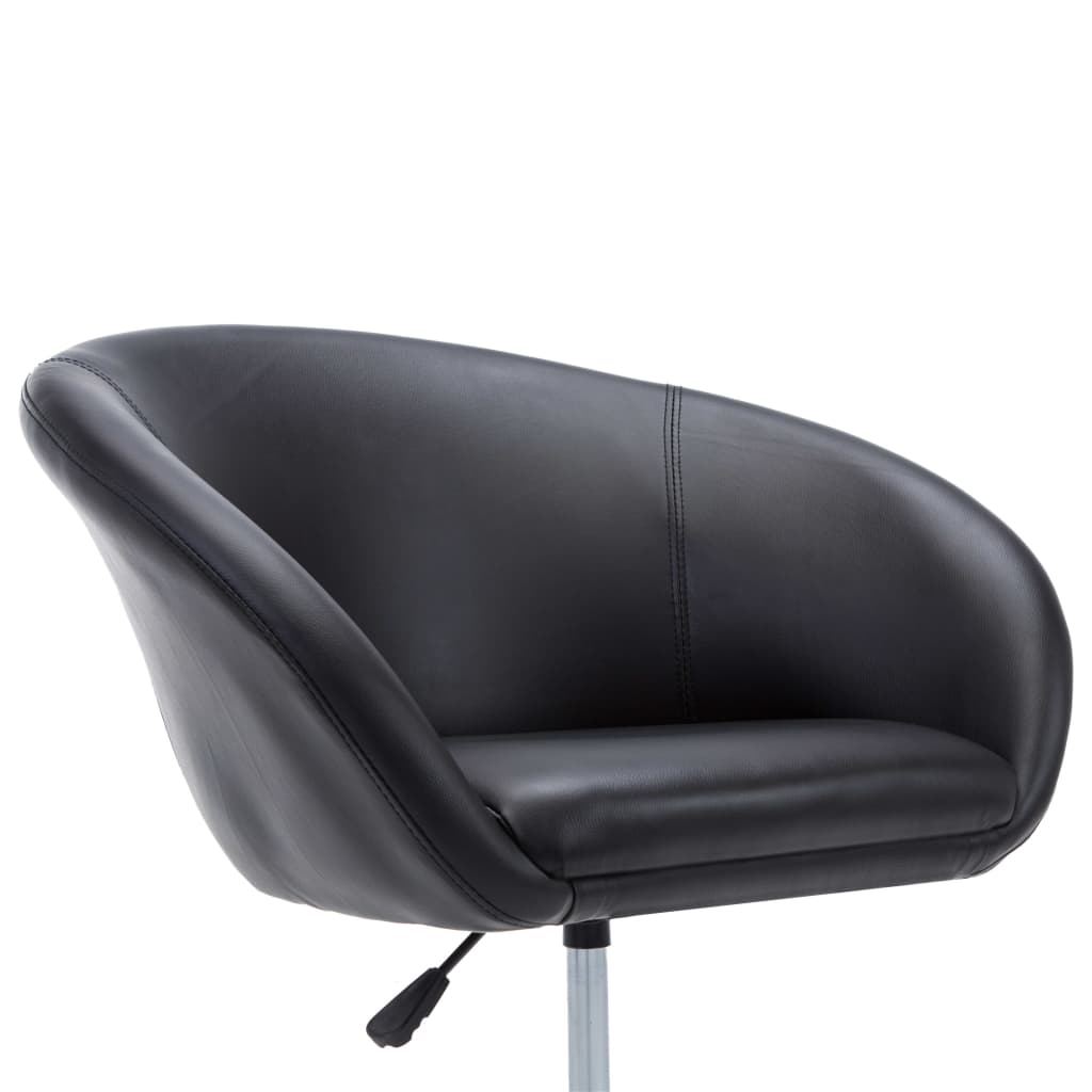 vidaXL Cadeiras de jantar giratórias 2 pcs couro artificial preto