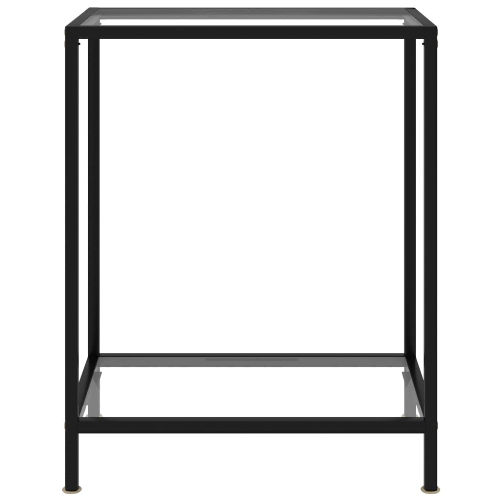 vidaXL Mesa consola 60x35x75 cm vidro temperado transparente