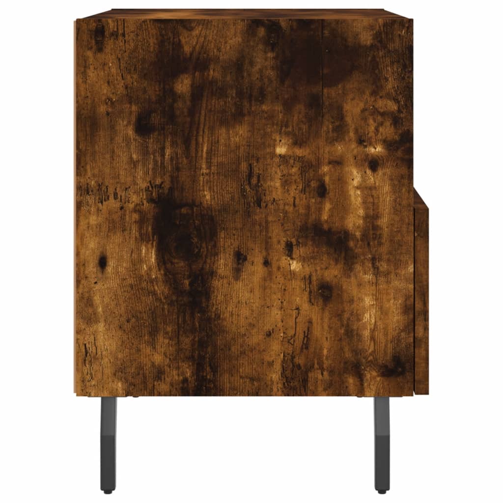vidaXL Mesa cabeceira 40x35x47,5 cm derivados madeira carvalho fumado