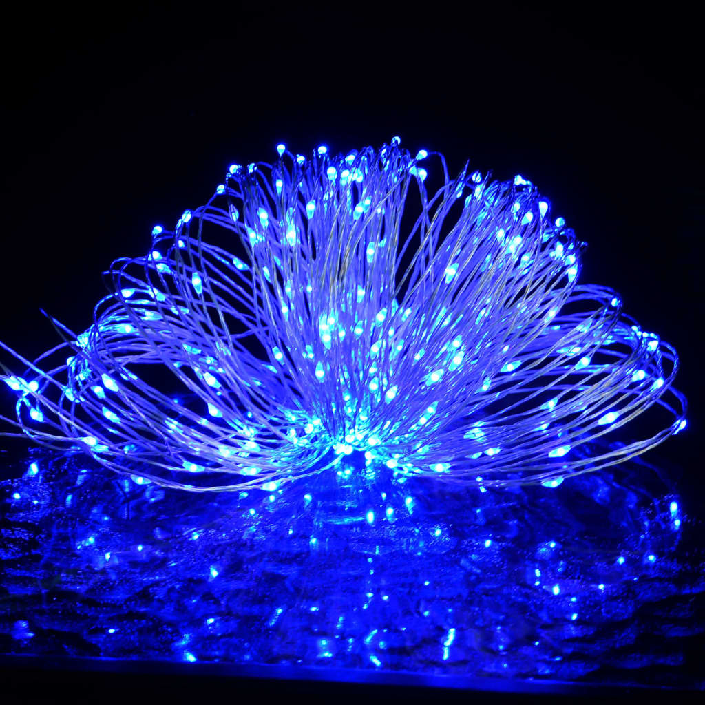 vidaXL Cordão de luzes com 150 LED 15 m azul