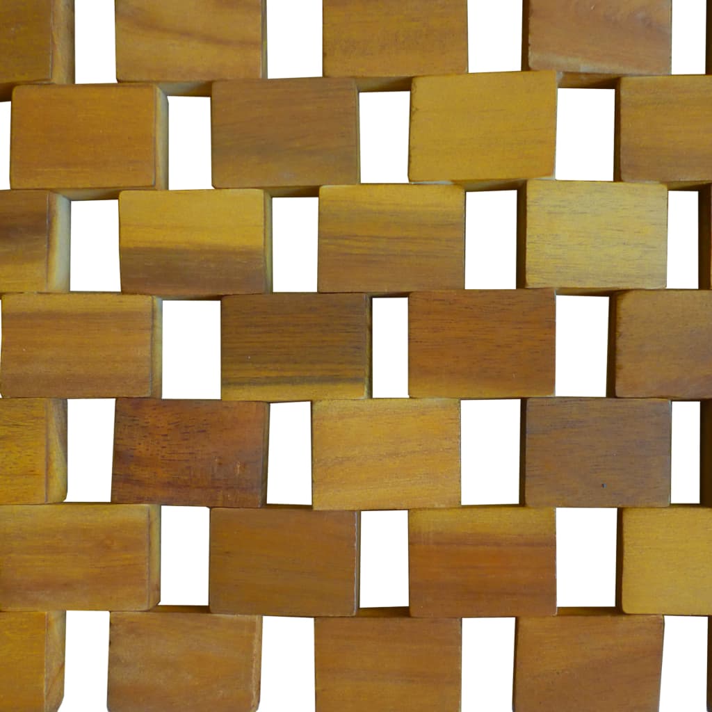 vidaXL Tapete de casa de banho em madeira de acácia 80x50 cm mosaico