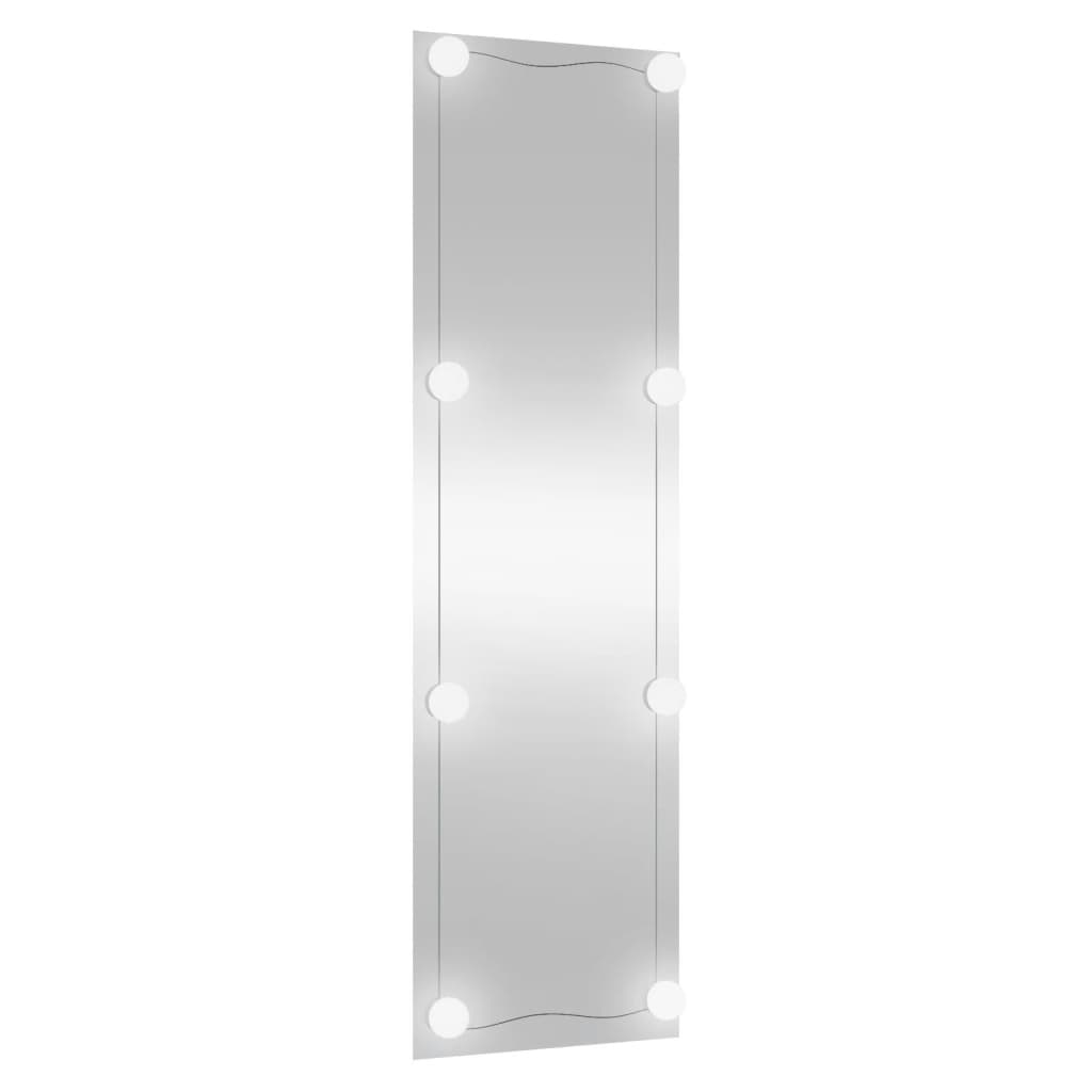 vidaXL Espelho de parede retangular com luzes LED 30x100 cm vidro