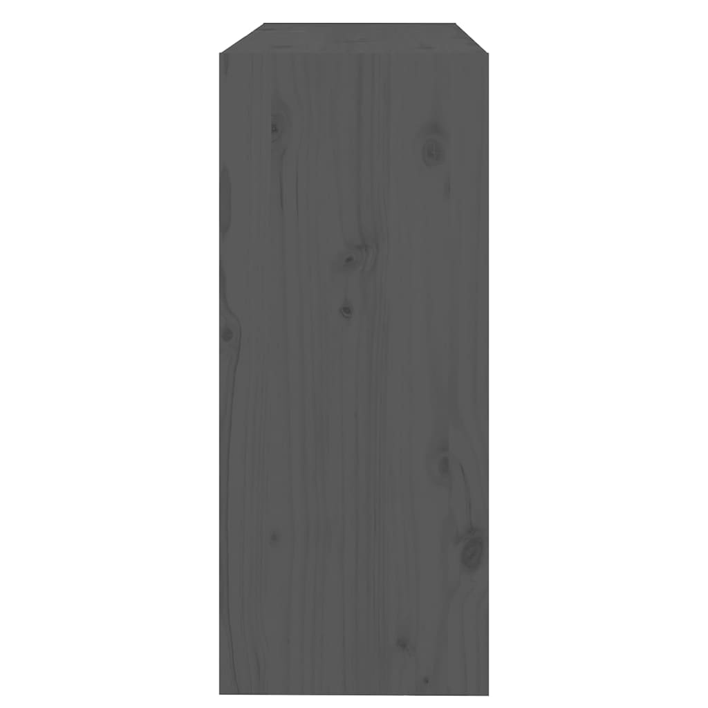 vidaXL Estante/divisória 80x30x71,5cm madeira de pinho maciça cinzento