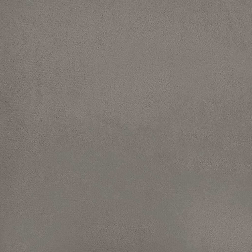 vidaXL Sofá de 3 lugares 210 cm veludo cinza-claro