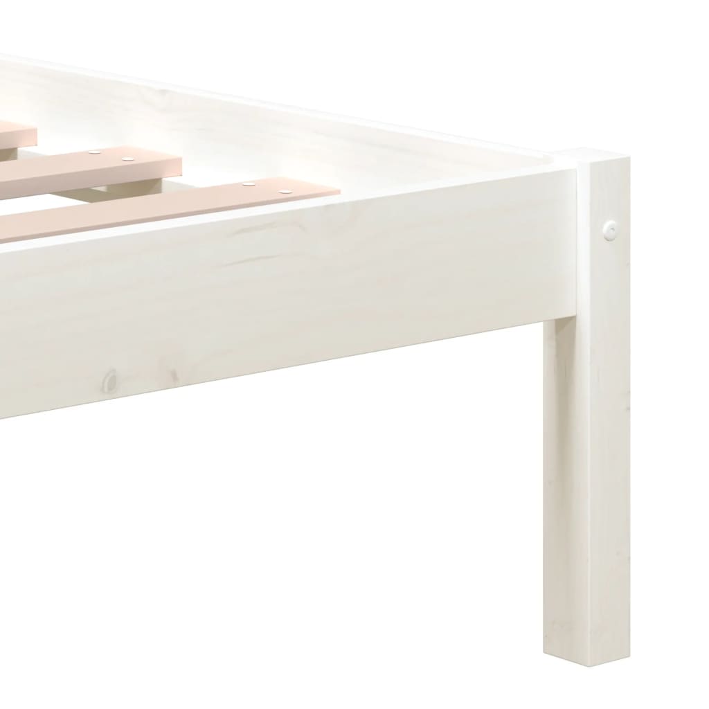 vidaXL Estrutura de cama 160x200 cm madeira de pinho maciça branco