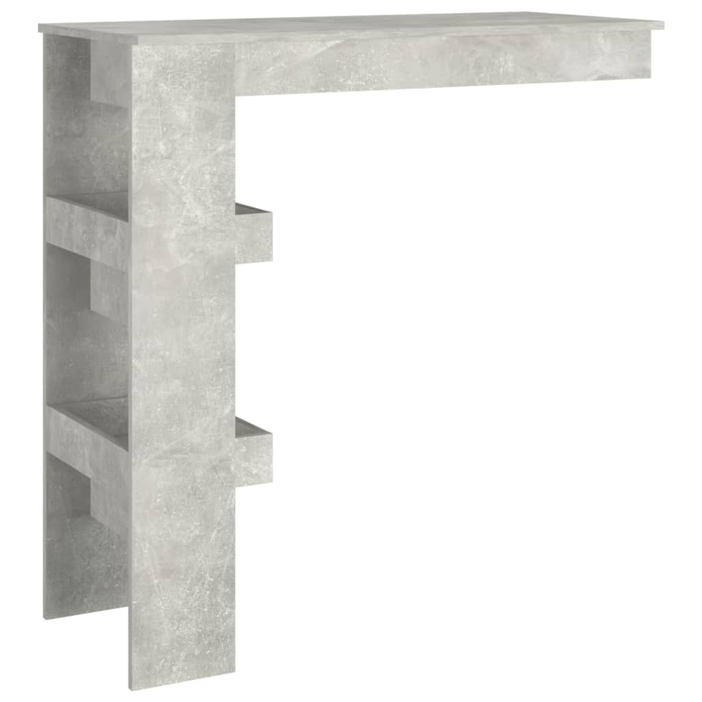 vidaXL Mesa bar parede 102x45x103,5cm derivados madeira cinza cimento