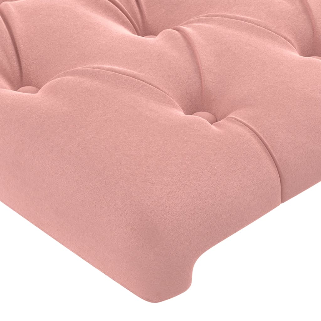 vidaXL Cabeceira de cama veludo 80x7x78/88 cm rosa