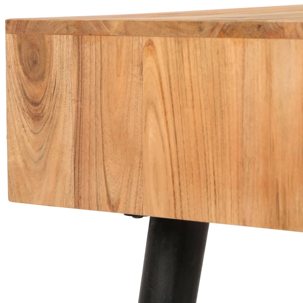 vidaXL Secretária em madeira de acácia maciça 118x45x76 cm