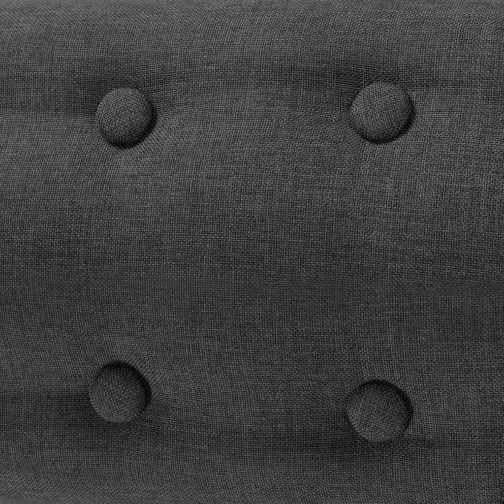 vidaXL Poltrona em tecido cinzento-escuro