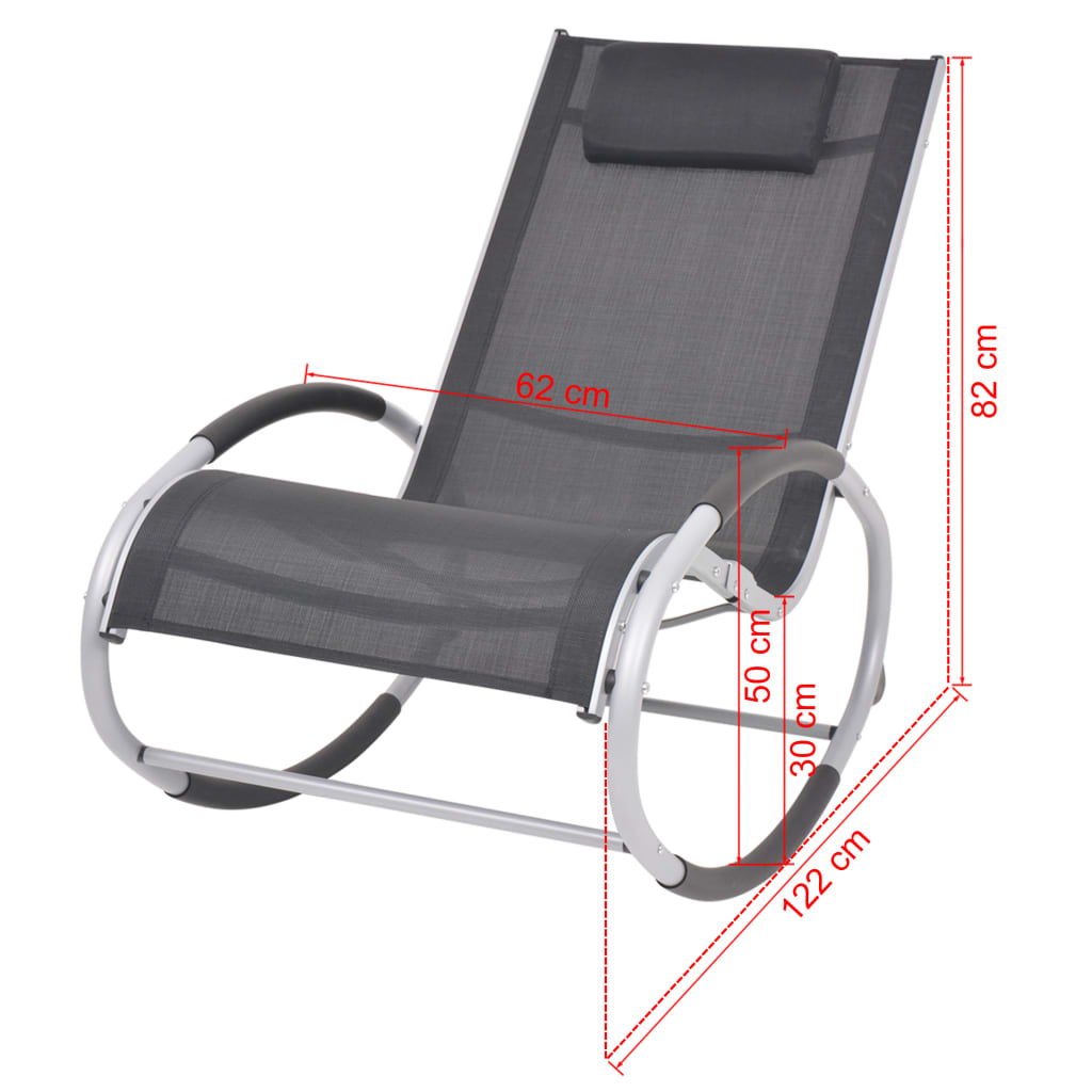 vidaXL Cadeira de baloiço para jardim alumínio e textilene