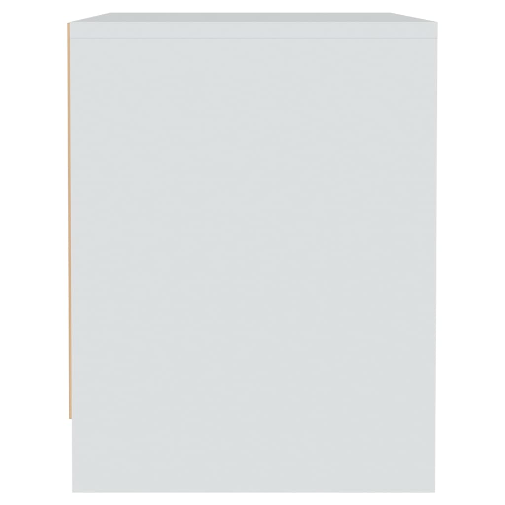 vidaXL Mesas de cabeceira 2 pcs 45x34x44,5 cm aglomerado branco