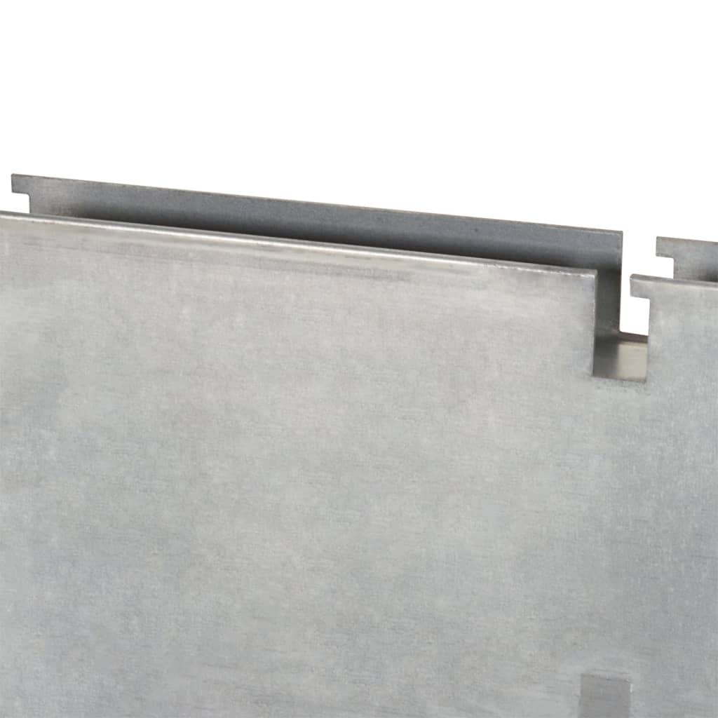 vidaXL Poste de vedação gabião 200 cm aço galvanizado prateado