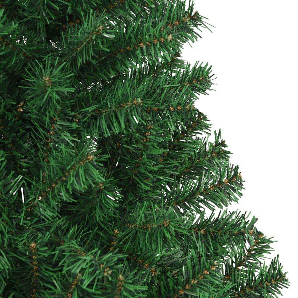 vidaXL Árvore de Natal artificial com ramos grossos 210 cm PVC verde
