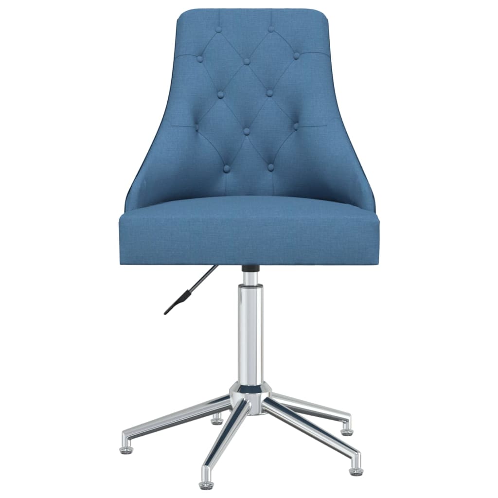 vidaXL Cadeira de escritório giratória tecido azul