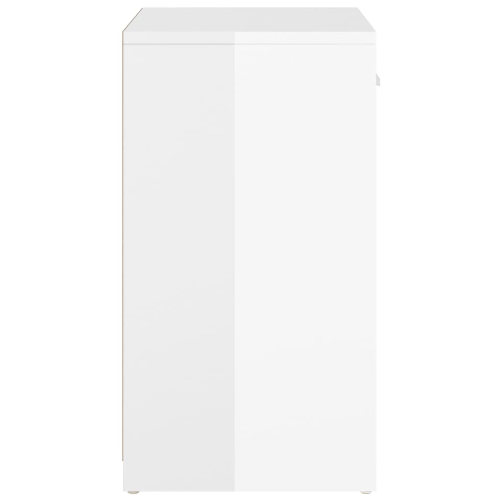 vidaXL Banco sapateira 94,5x31x57 cm contraplacado branco brilhante