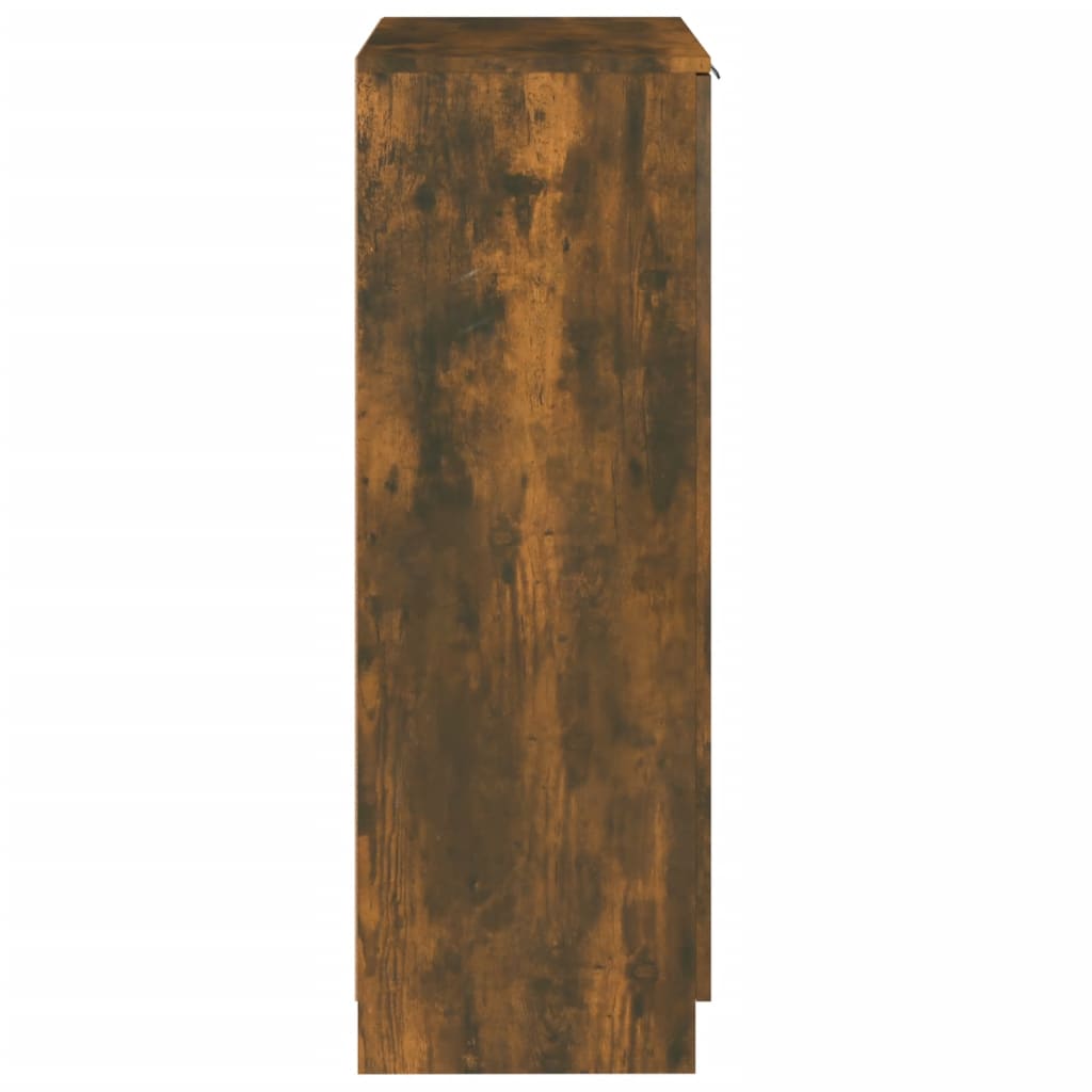 vidaXL Sapateira 59x35x100 cm derivados de madeira carvalho fumado