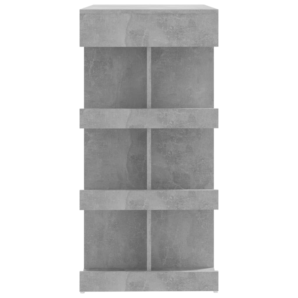 vidaXL Mesa bar c/ prateleiras 100x50x101,5cm contrapl. cinza-cimento