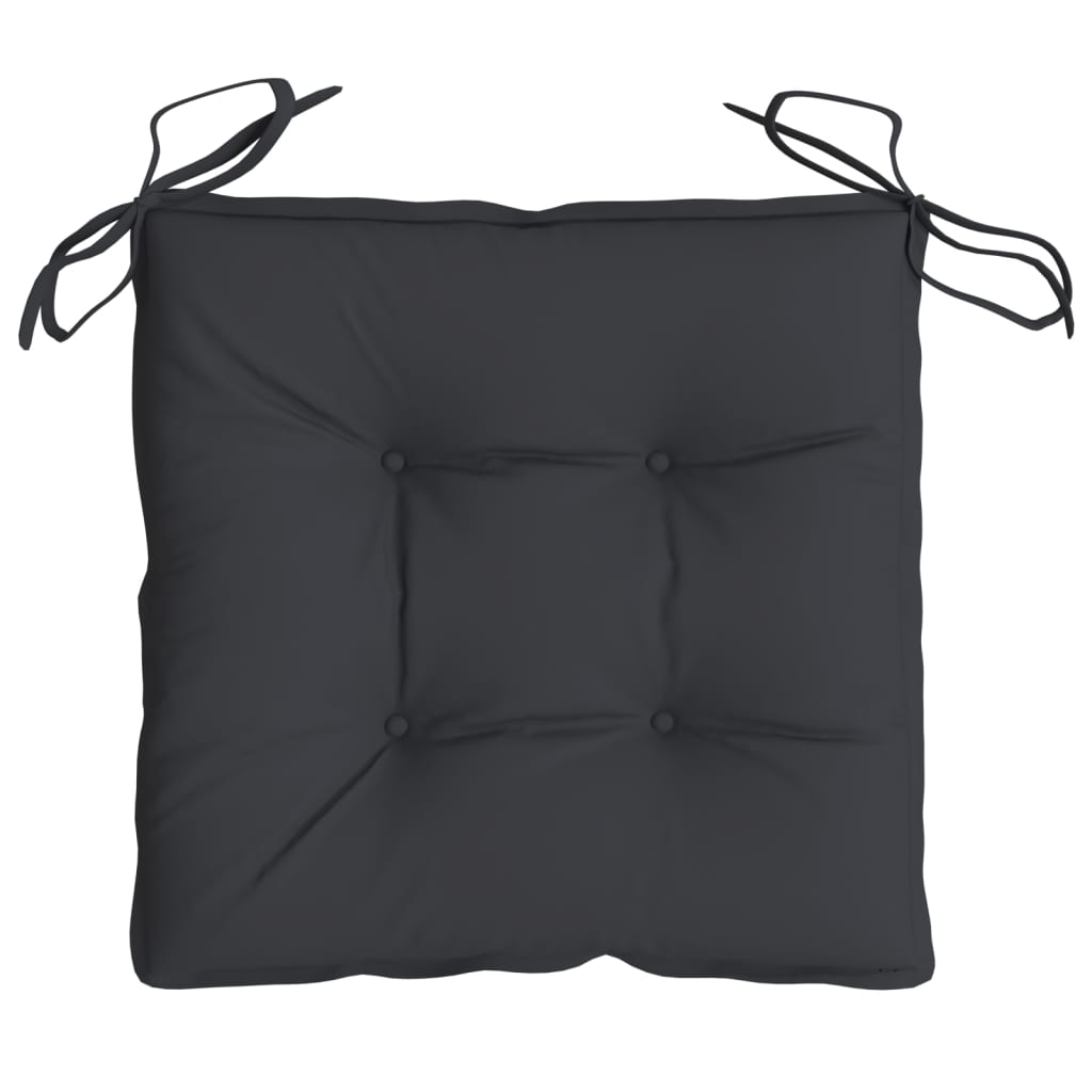 vidaXL Almofadões de cadeira 2 pcs 50x50x7 cm tecido oxford preto