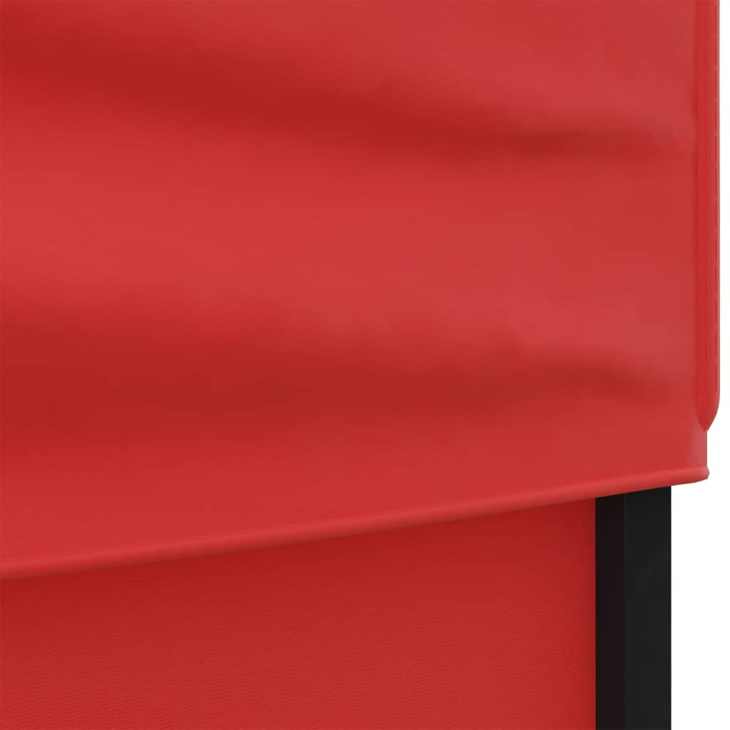 vidaXL Tenda para festas dobrável com paredes laterais 2x2 m vermelho