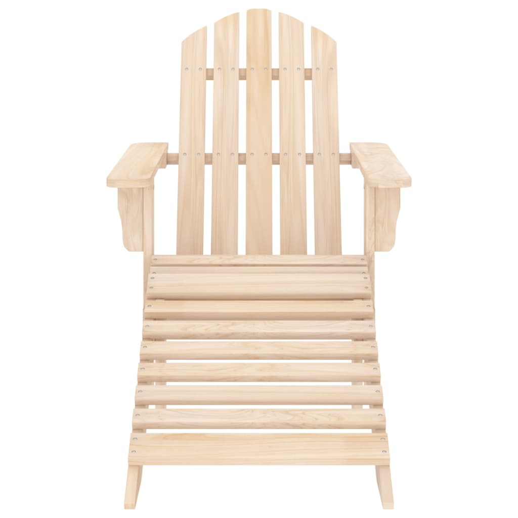 vidaXL Cadeira de jardim Adirondack c/ otomano madeira de abeto maciça