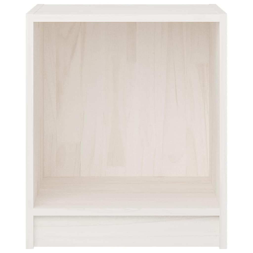vidaXL Mesa de cabeceira 35,5x33,5x41,5 cm pinho maciço branco