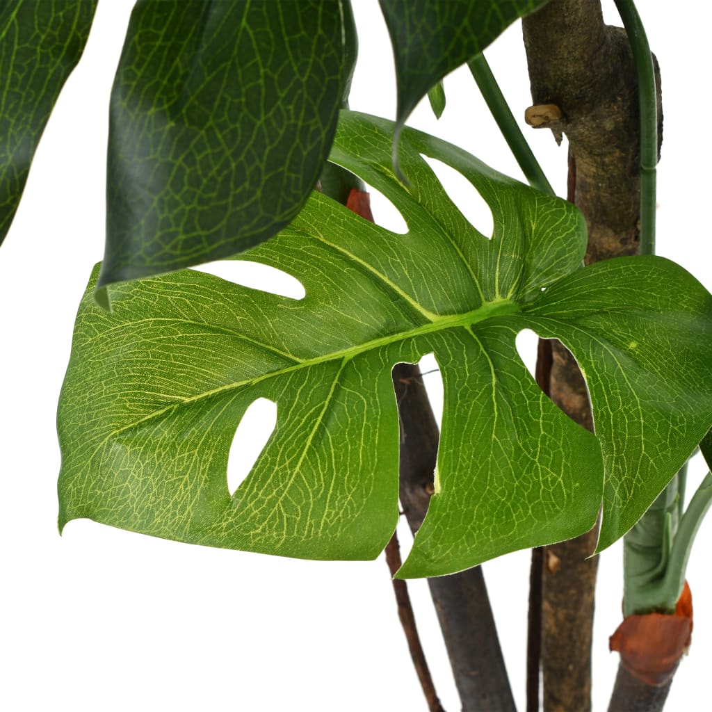 vidaXL Planta costela-de-adão artificial com vaso 130 cm verde
