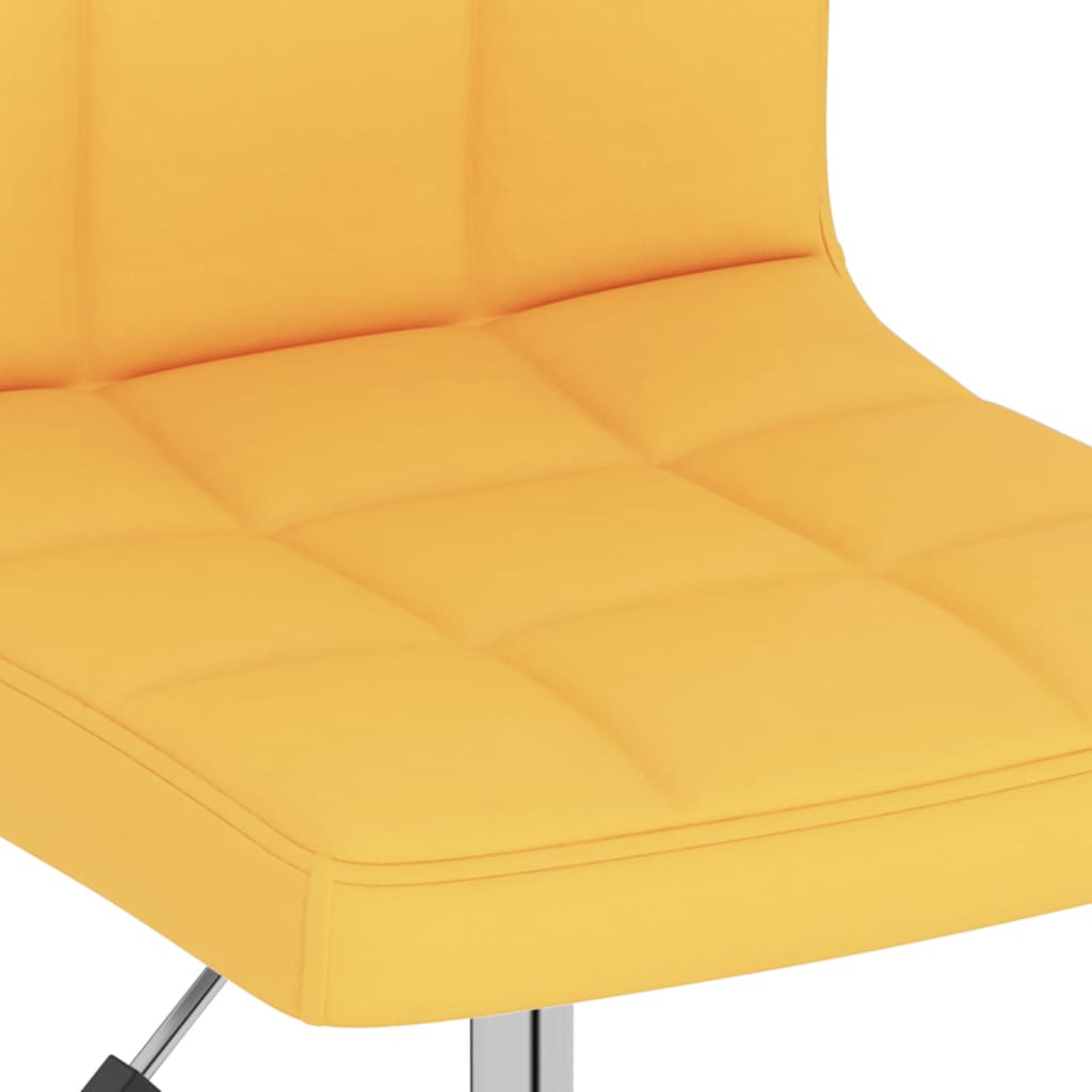 vidaXL Cadeiras de jantar giratórias 2 pcs tecido amarelo mostarda