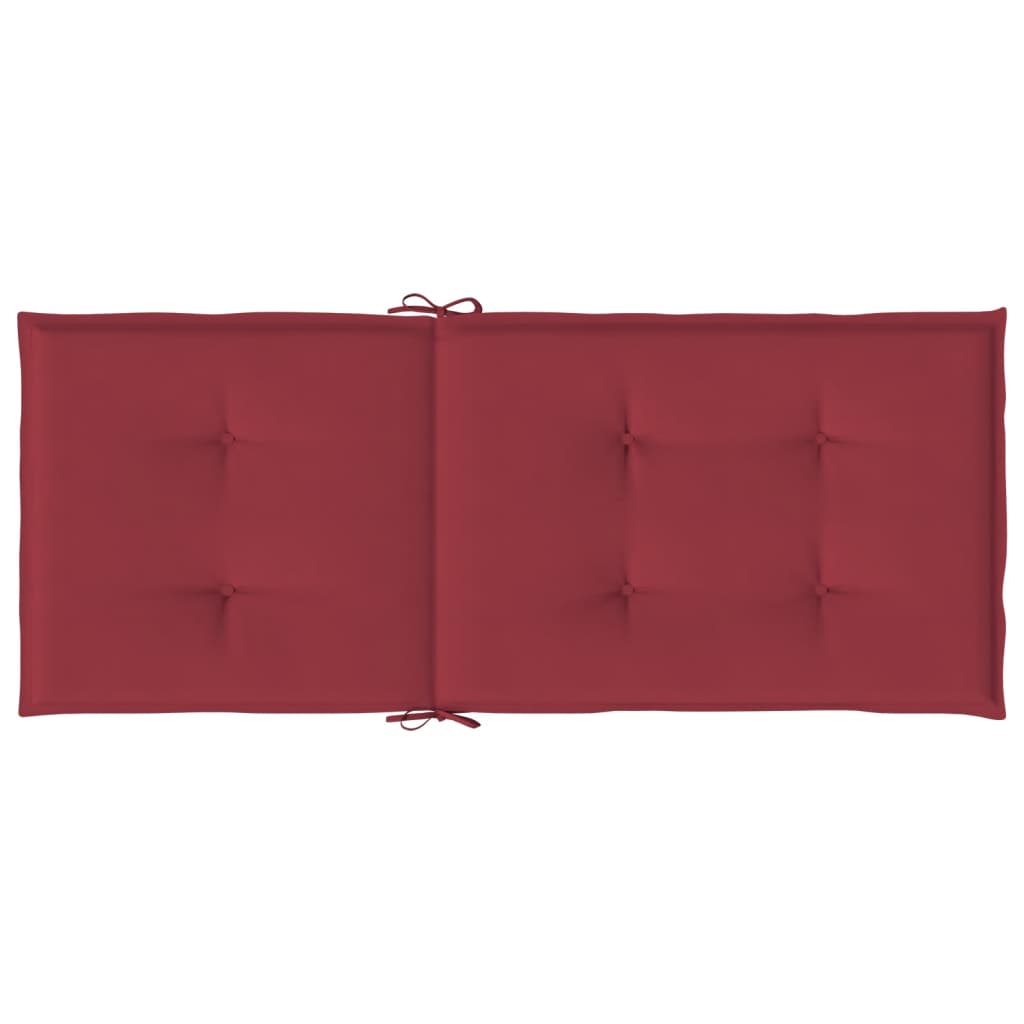 vidaXL Almofadões p/ cadeiras altas jardim 4 pcs tecido vermelho tinto