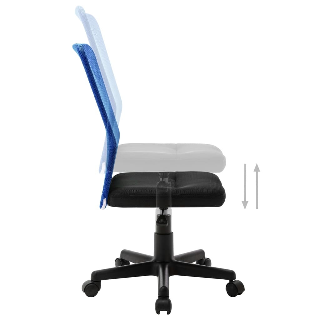 vidaXL Cadeira de escritório 44x52x100 cm tecido de malha preto e azul