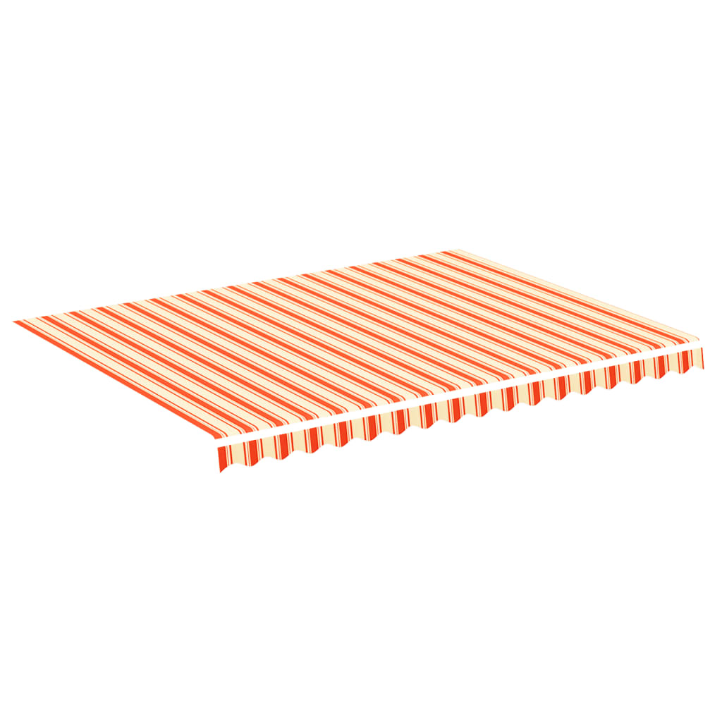 vidaXL Tecido de substituição para toldo 4x3 m amarelo e laranja