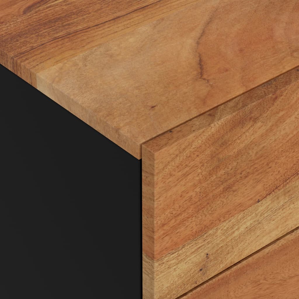 vidaXL Mesa de cabeceira 50x33x62 cm acácia maciça/derivados madeira