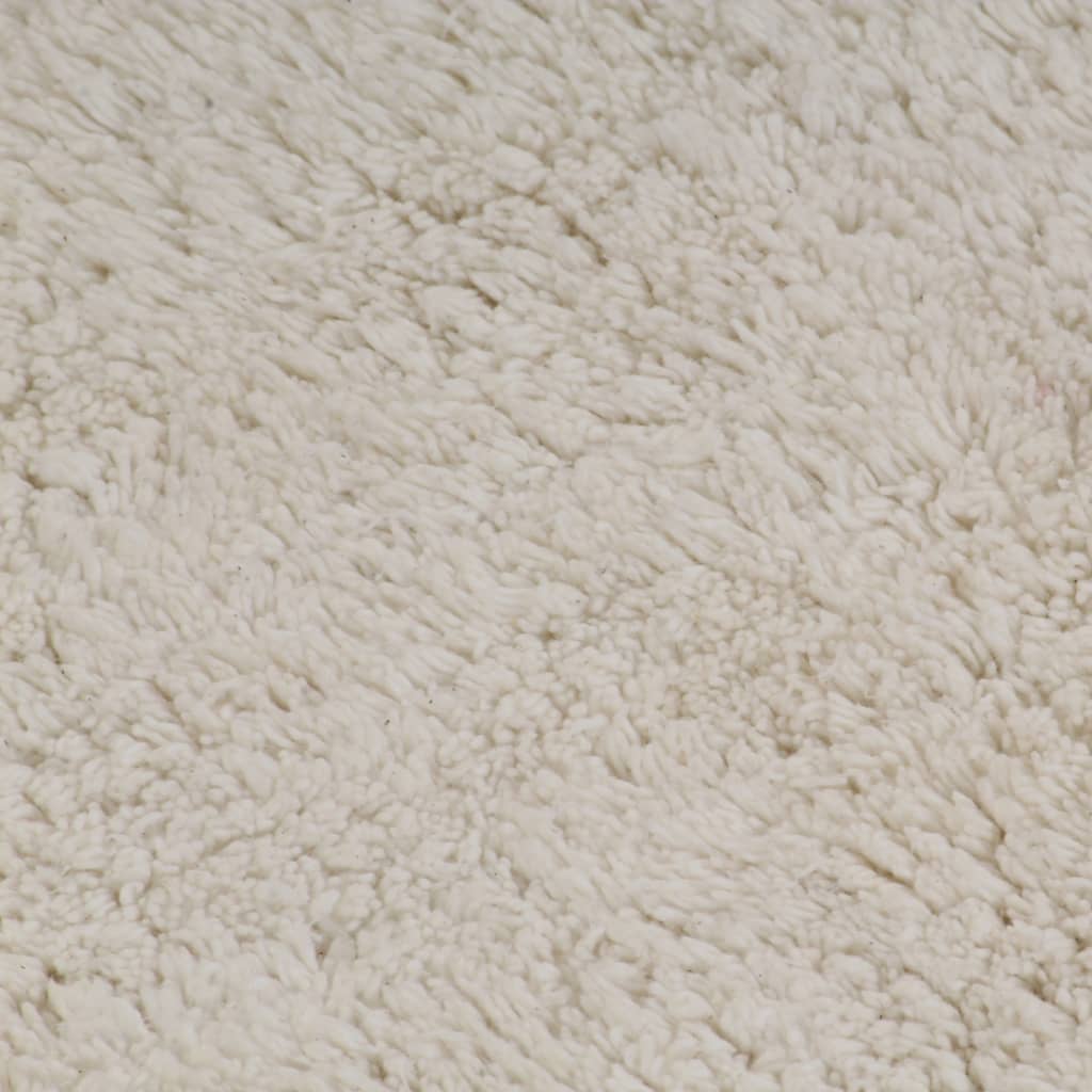 vidaXL Conjunto tapetes de casa de banho 3 pcs tecido branco