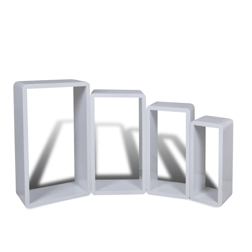 vidaXL Prateleiras de parede em forma de cubo 8 pcs branco