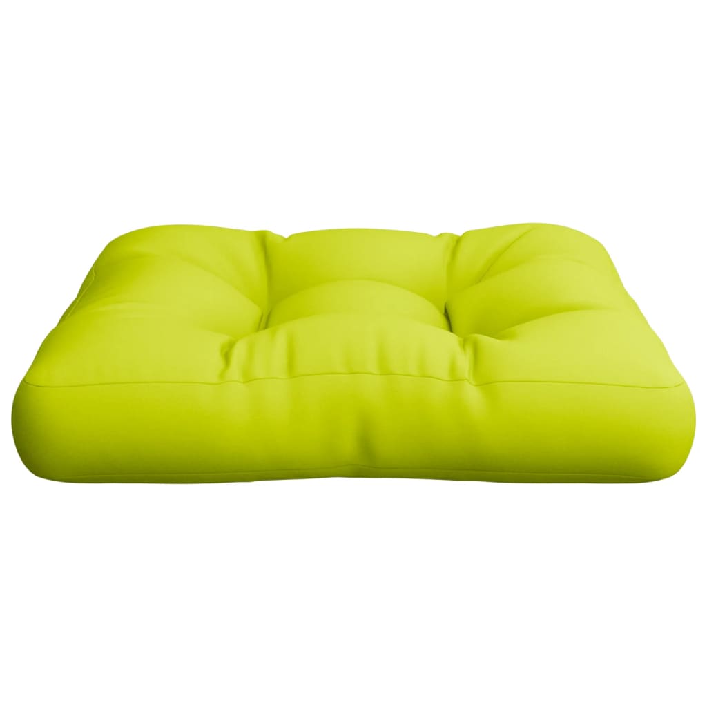 vidaXL Almofadão p/ sofá paletes 60x60x12 cm tecido verde brilhante