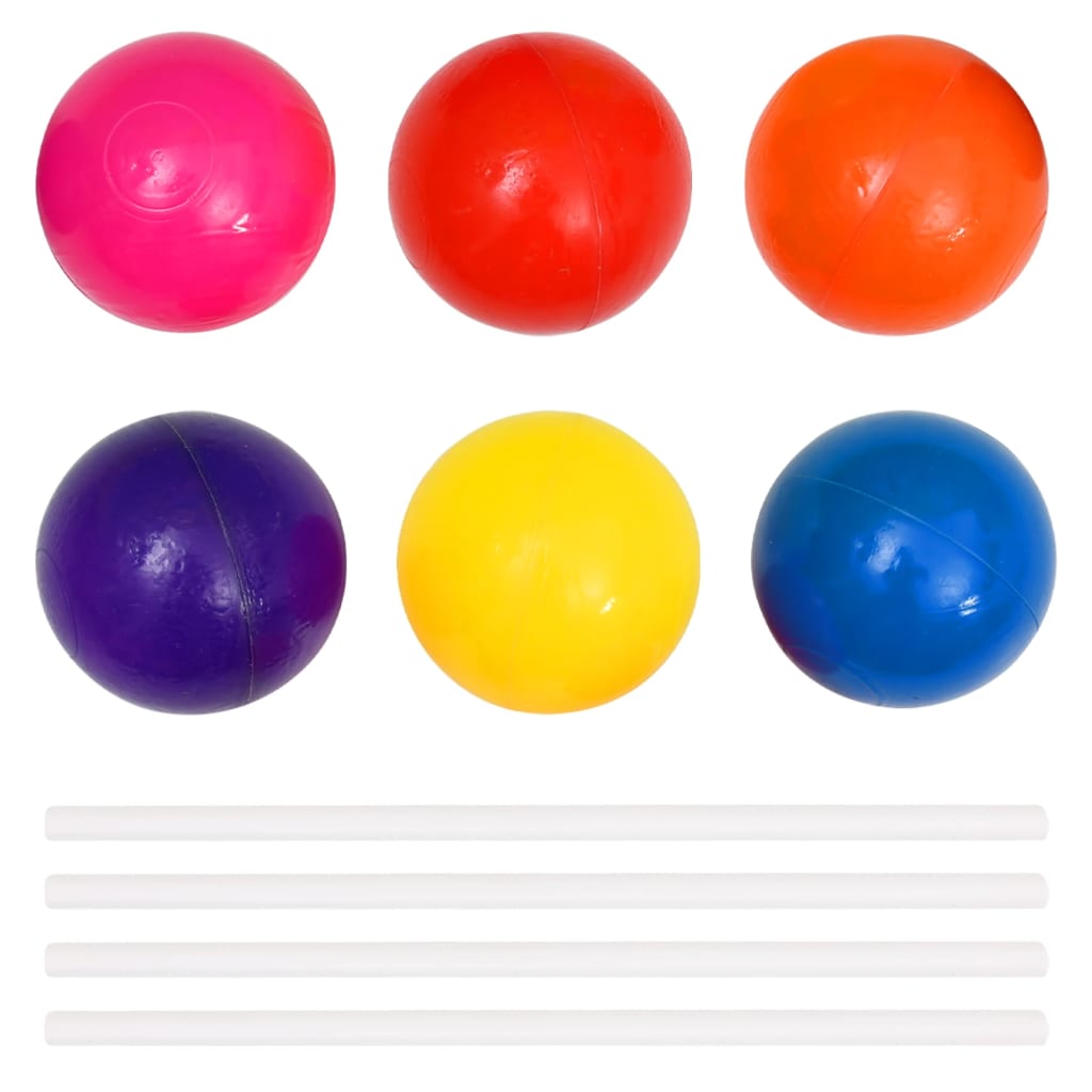vidaXL Piscina de bolas com 300 bolas para crianças 75x75x32 cm