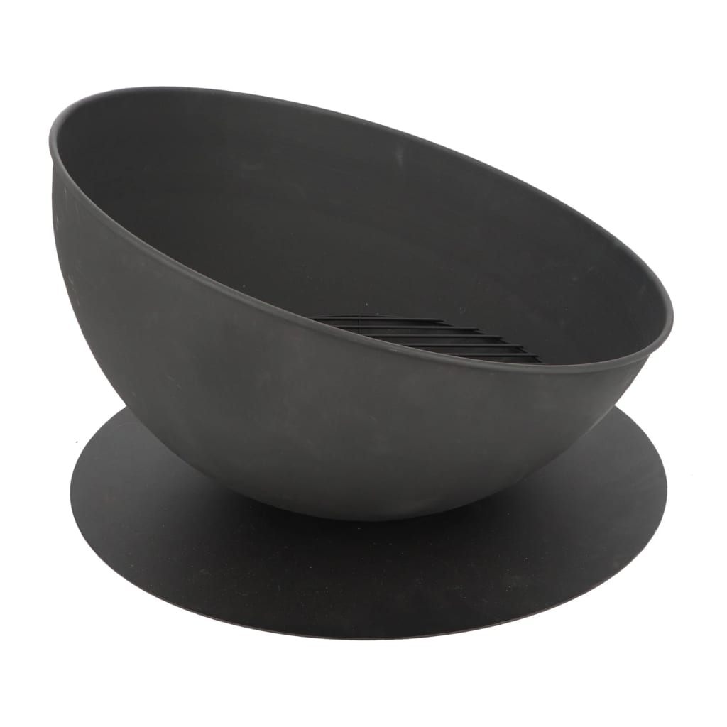 Esschert Design Taça de combustão inclinada num disco preto