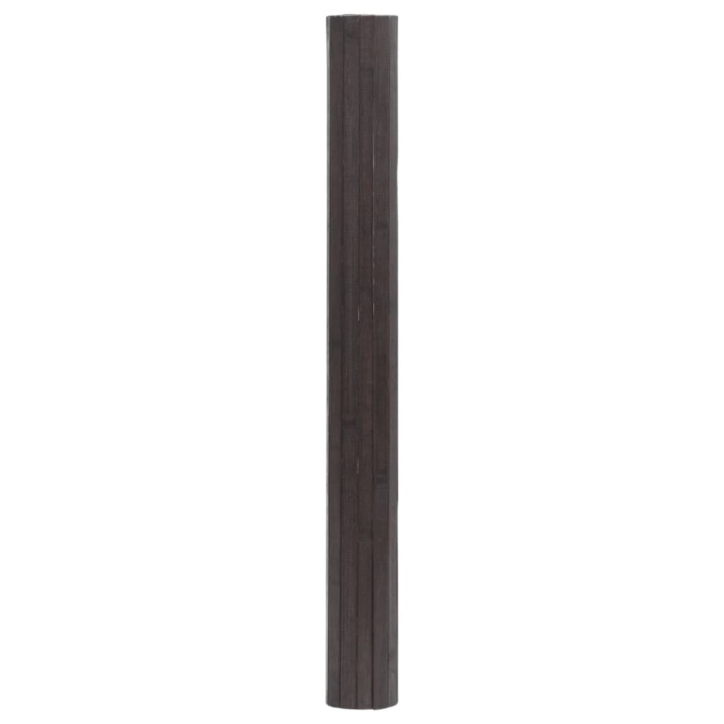 vidaXL Tapete retangular 100x100 cm bambu castanho-escuro
