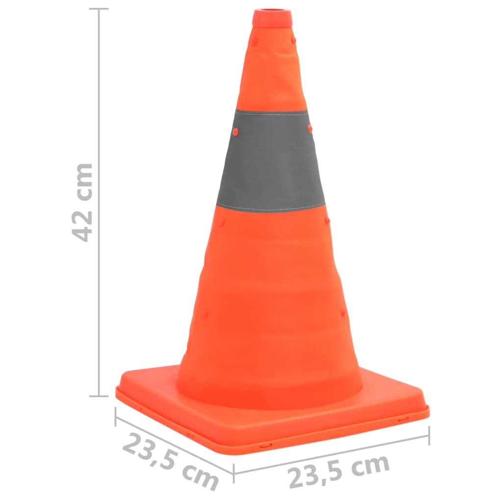 vidaXL Cones de sinalização pop-up 10 pcs 42 cm