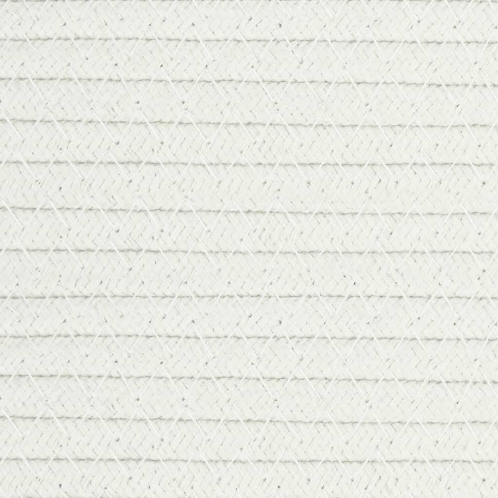 vidaXL Cesto de arrumação Ø38x46 cm algodão castanho e branco