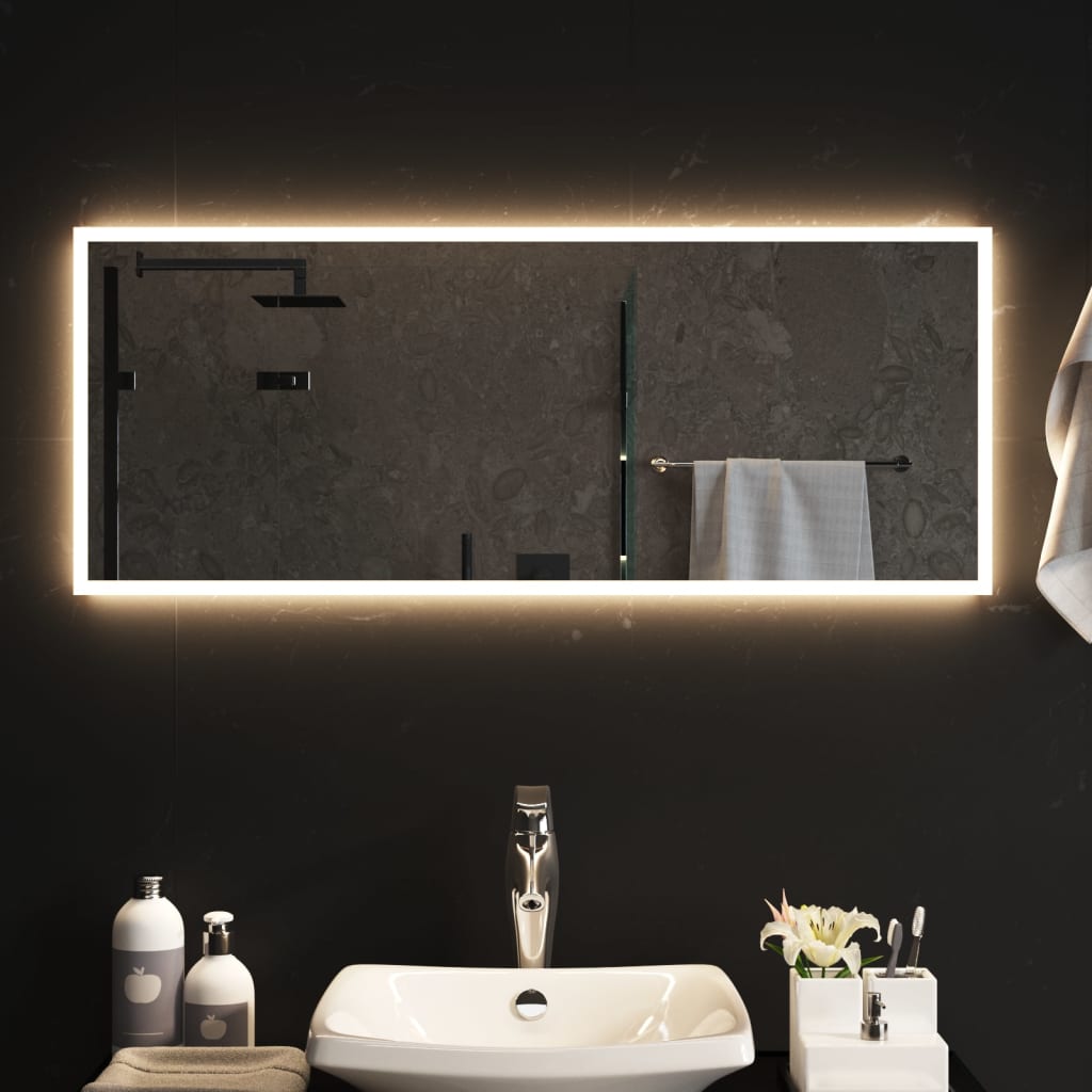 vidaXL Espelho de casa de banho com luzes LED 40x100 cm