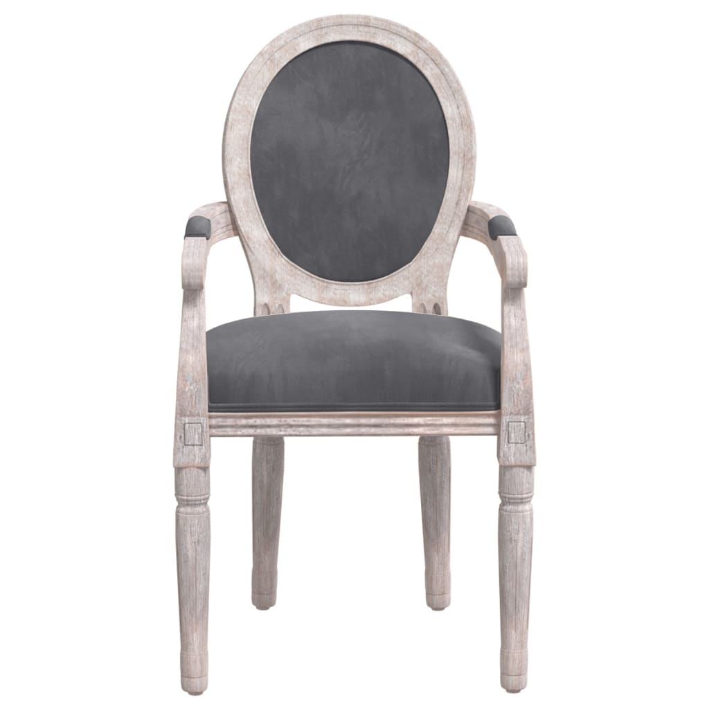 vidaXL Cadeira de jantar 54x56x96,5 cm veludo cinzento-escuro